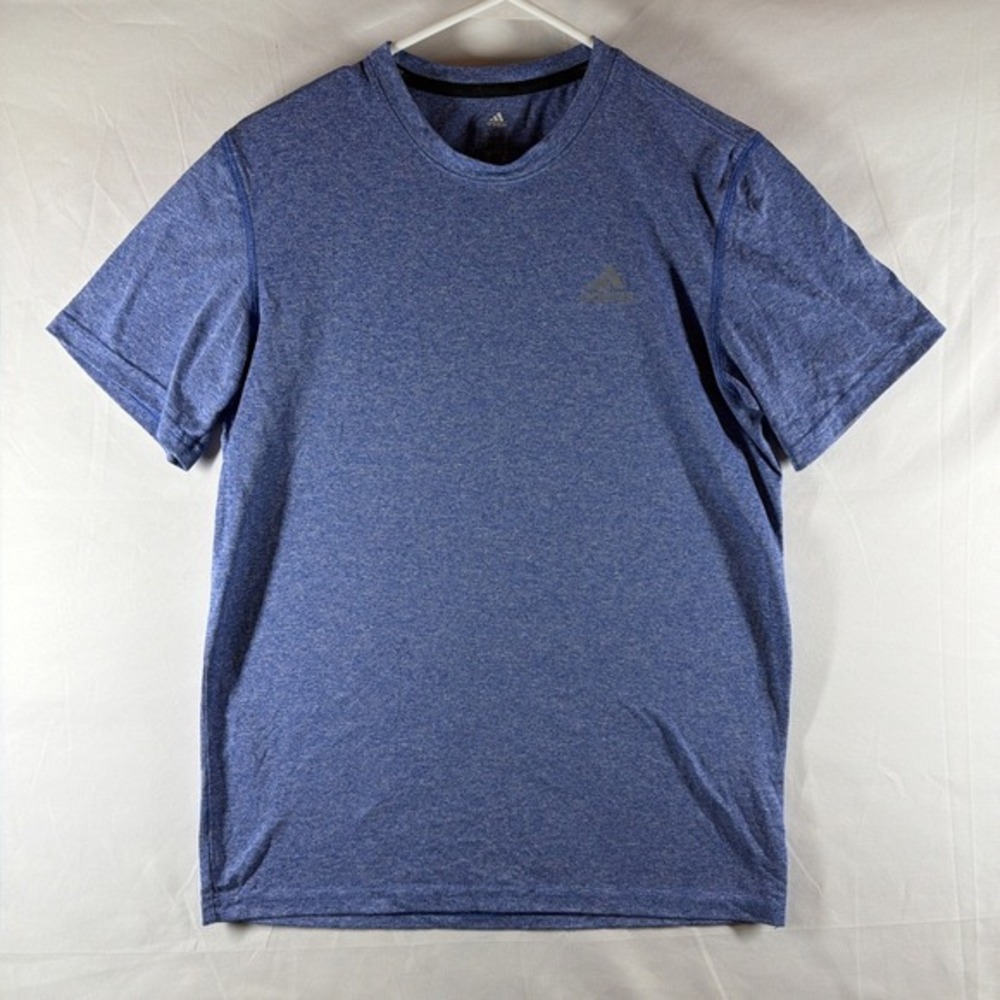 Adidas Men's‎ Small Heather Blue Climalite Shirt Sleeve Tshirt Athletic Running